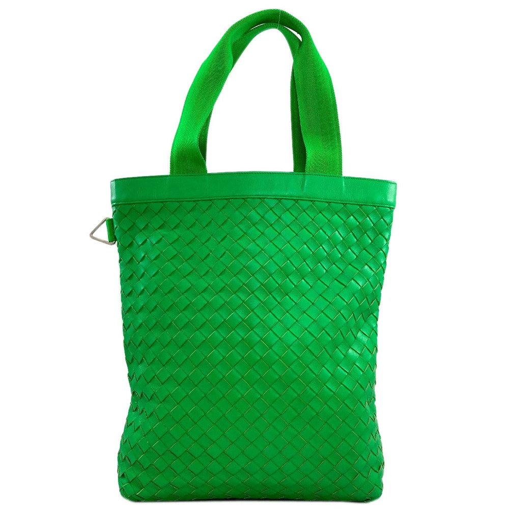 Bottega Veneta Calfskin Bag Intrecciato Tote Black